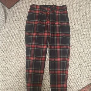 J. Crew factory plaid tartan skimmer pants 2